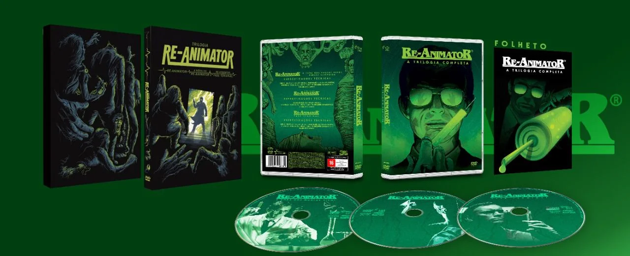 Box Re-Animator : A Trilogia Completa – Ed. limitada com Luva – 3 DVD's –  Bazani House Geek Store