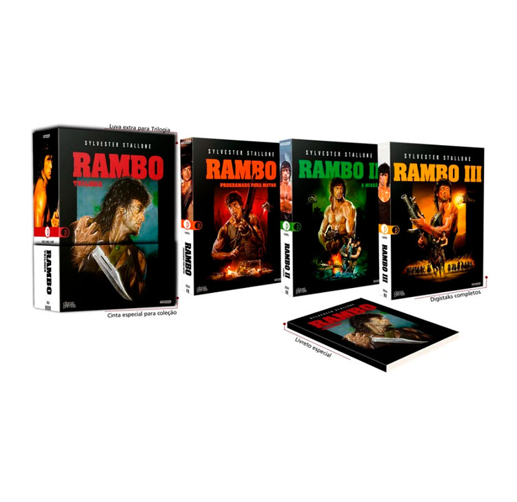 RAMBO - PROGRAMADO PARA MATAR DIGISTAK COM 1 BLU-RAY E 1 DVD