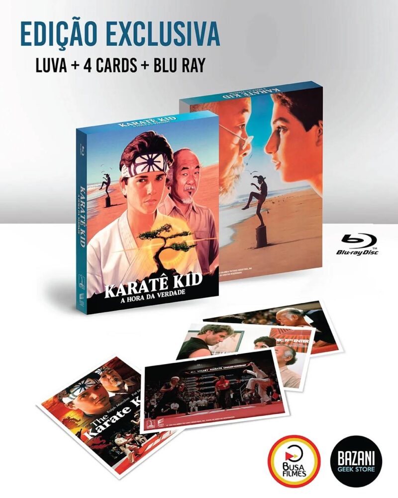 Blu-ray Karatê Kid - Luva Praia - Edição de Colecionador com 4 cards (Pronta entrega)