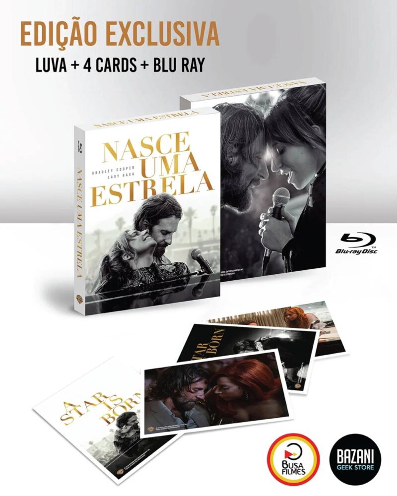 Pré-venda: Blu-ray Nasce Uma Estrela - Luva Clara - Edição de Colecionador com 4 Cards