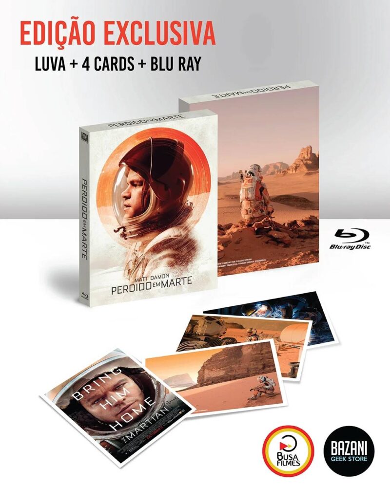 Blu-ray Perdido em Marte - Luva Branca - Edição de colecionador com 4 Cards (Pronta entrega)