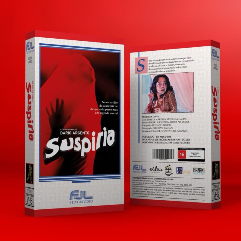 VHS SUSPIRIA - VERSÃO CLÁSSICA 80s