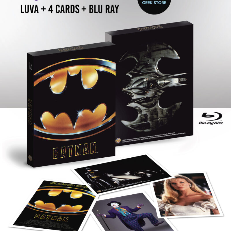 Pré-Venda:  Blu-ray Batman (1989) Tim Burton - Edição Limitada com Encarte Luva + 4 Cards