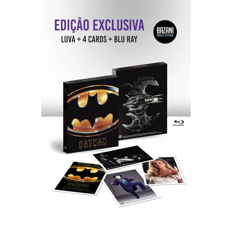 Pré-Venda:  Blu-ray Batman (1989) Tim Burton - Edição Limitada com Encarte Luva + 4 Cards